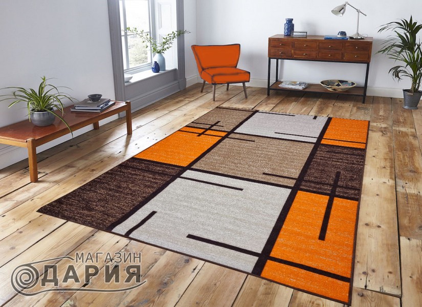 Мокетен килим ERIKA 8010 beige/orange